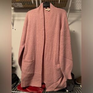 Pink Loft open front cardigan